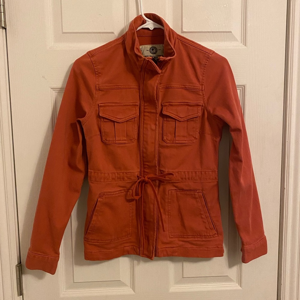 Lucky Brand orange utility jacket, size XS